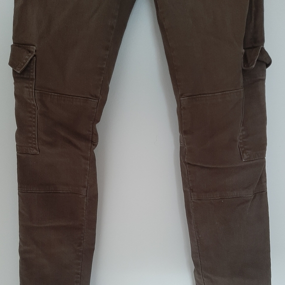 Olive Green Hudson Combat Stretchy Jeans. - Picture 2 of 12
